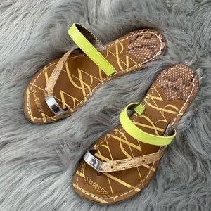 Neon yellow sandals